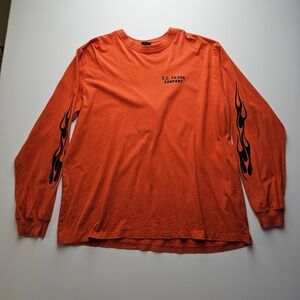 Filson Smokey Bear Only You Long Sleeve T-Shirt Orange Flames Mens XXXL 3XL